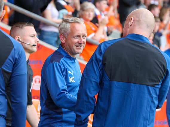 Neil Critchley seized his chance to pick Sean Dyche's brains at Bloomfield Road on Tuesday