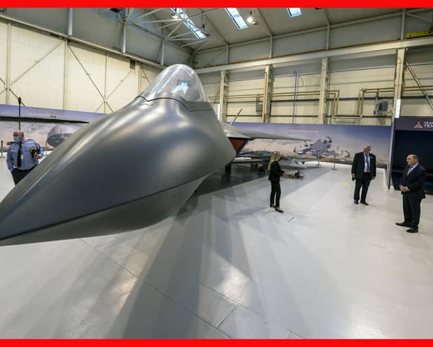 Defence Secretary Ben Wallace speaking to workers on The Tempest project