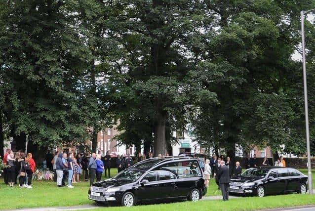 The funeral of Gabriel Fields in August last year