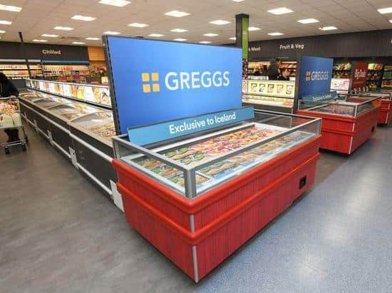 There is even a Greggs section inside the Iceland department at The Range. Pic: The Range/Iceland
