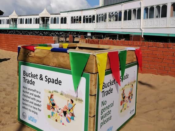 The new bucket and spade trade box at St Annes