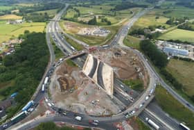 The new bridge will span the M6 within the roundabout at junction 19