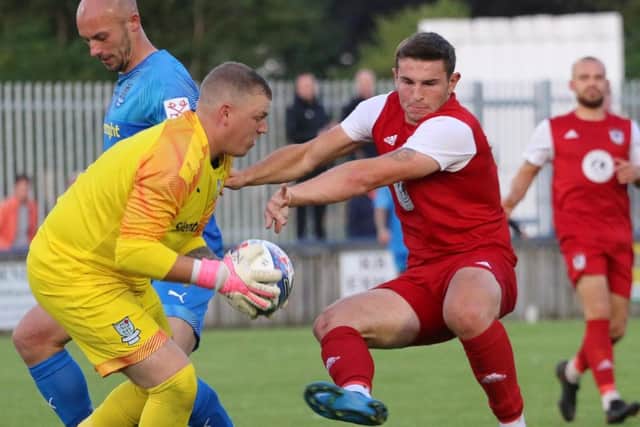 Action from the dramatic clash between Barnoldswick and Squires Gate
Picture: IAN MOORE