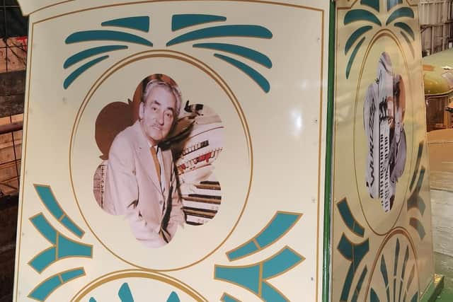 Tributes to Reginald Dixon on the tram