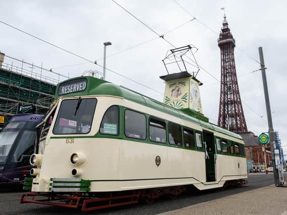 A classic Blackpool image - Tower, tram and Promenade
