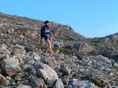 Many of the peaks have extensive boulder and scree slopes, which can be tricky to negotiate with boots on, let alone barefoot