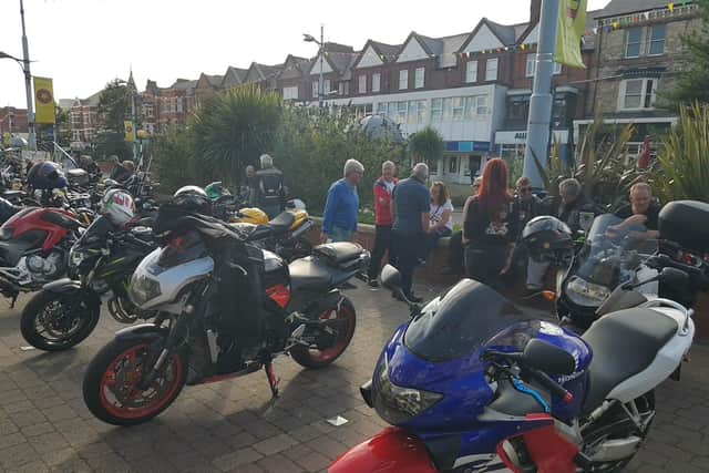 A bikers' evening in St Annes Square