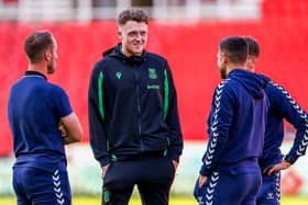 Harry Souttar (centre) enjoyed the reunion with his former Fleetwood team-mates at Stoke, scoring the winner in Tuesday's Carabao Cup tie