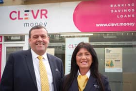 Anthony Brookes and Jackie Colebourne of Lancashire credit union, Clevr Money