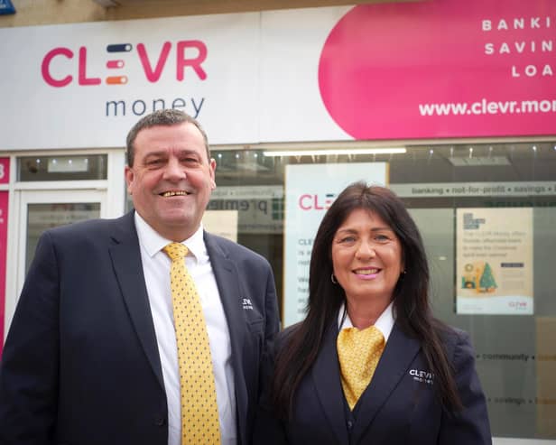 Anthony Brookes and Jackie Colebourne of Lancashire credit union, Clevr Money