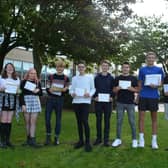 Carr Hill pupils celebrate their GCSE successes. Pic: Carr Hill High School