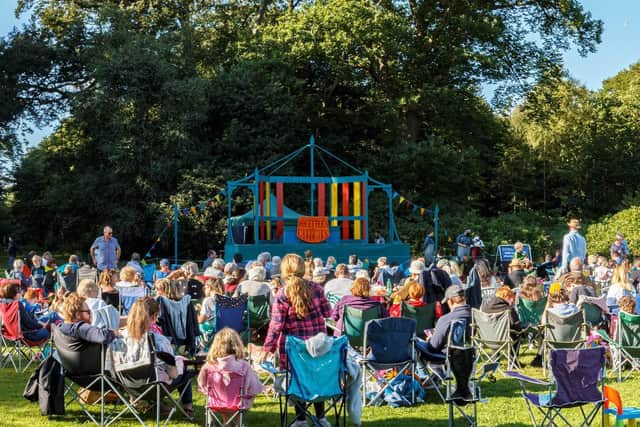 A section of the audience at The Adventures of Dr Dolitte in the grounds of Lytham Hall. Picture: Phil Downie.