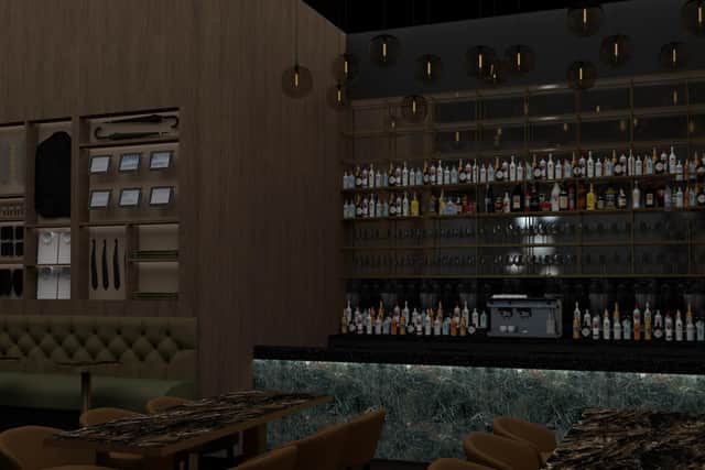 An artist's impression of the inside of the Spyglass Bar