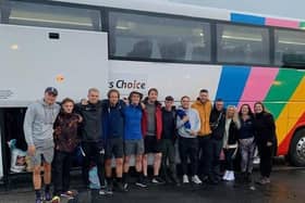 The group took the coach to Bridlington to begin the walk back to Blackpool