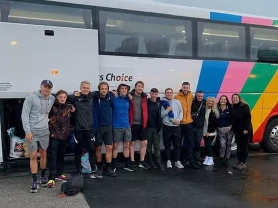 The group took the coach to Bridlington to begin the walk back to Blackpool