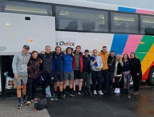 The group took the coach to Bridlington to begin the walk back to Blackpool