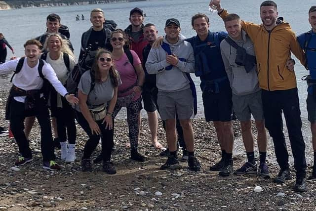 The fundraisers on Bridlington beach