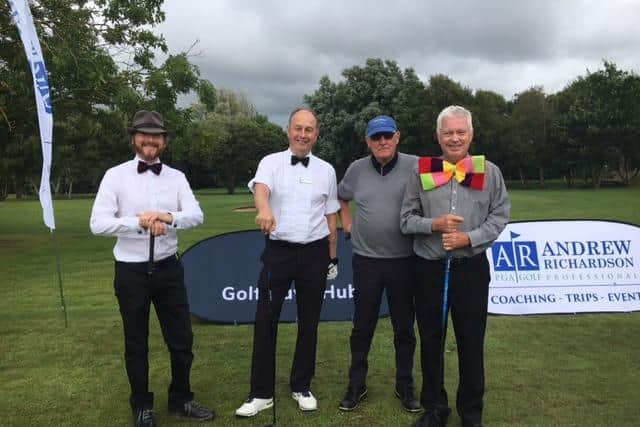 Daren Guite, David Houston, Fred Mercer and Alan Sayburn from Trinity Hospice formed a team for the Thatched House Golf Society tournament. Pic: Trinity Hospice