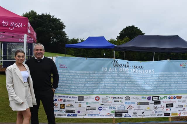 Megan Valentine-Lynden and dad Sean Lynden organised a golf tournament to raise money for Trinity. Pic: Trinity Hospice