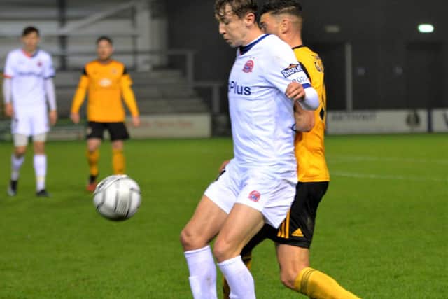AFC Fylde;s Nathan Shaw was injured in their first game Picture: Steve McLellan
