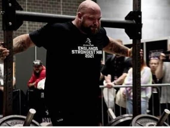 Strongman Dean Finegan, of Defiance gym