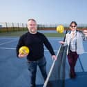 Bispham councillor Paul Wilshaw (left) and Anchorsholme councillor Paul Galley have teamed up to bring an active lifestyle to resort youngsters with a new basketball and football coaching programme. Pic: Daniel Martino/JPI Media