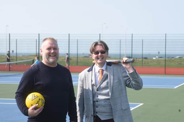Bispham councillor Paul Wilshaw (left) and Anchorsholme councillor Paul Galley have teamed up to bring an active lifestyle to resort youngsters with a new basketball and football coaching programme. Pic: Daniel Martino/JPI Media