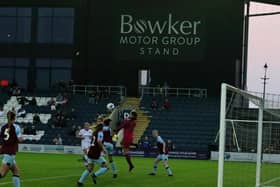 Faye McCoy opens the scoring for Fylde against Burnley