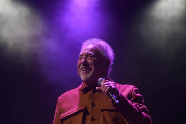 Tom Jones shares a smile with the crowd at Wonderhall