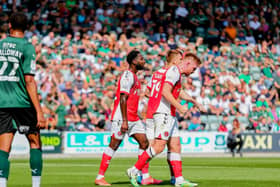Fleetwood celebrated Callum Camps' equaliser at Plymouth