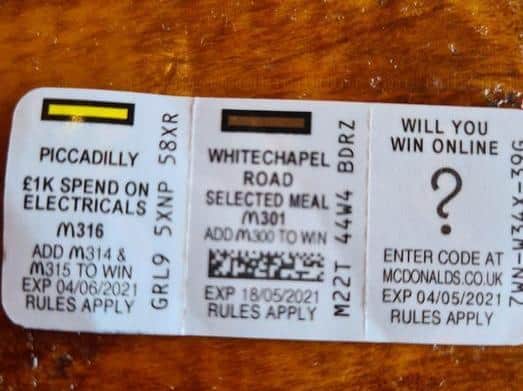 McDonald's customers were left puzzled after peeling their stickers to find the claim-by dates for their prizes had already expired - three months ago!