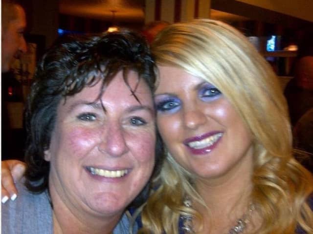 Victoria Hornby pictured with her mum Elaine