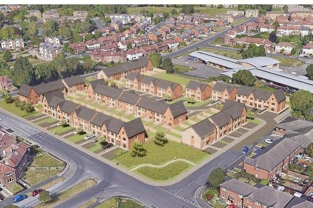 Artists impression of new homes proposed at Grange Park