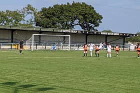 Faye McCoy doubles Fylde's lead against Hull from the penalty spot