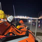 The man was discovered in the water near Central Pier by RNLI Blackpool.