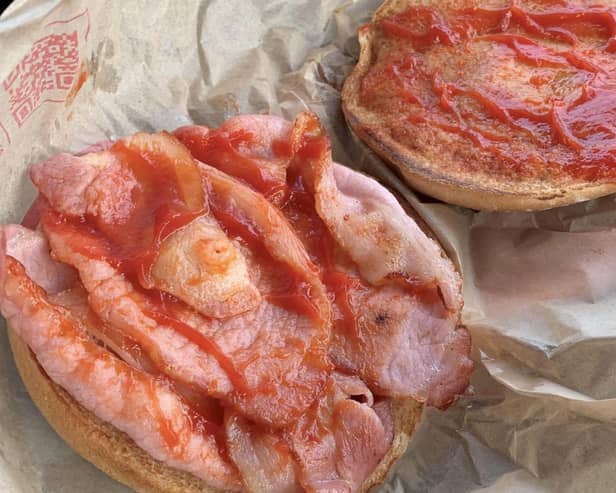 A man has vowed to go vegan after he claims he found a nipple in his McDonald's bacon sandwich.