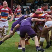 Fylde drive over for a try against Loughborough Students