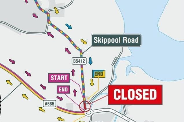 Skippool Bridge A585 Windy Harbour bypass: Skippool Road WILL close for six weeks from ...