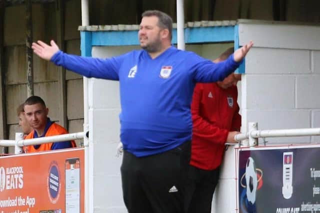 Squires Gate boss Luke Evans saw his side defeated