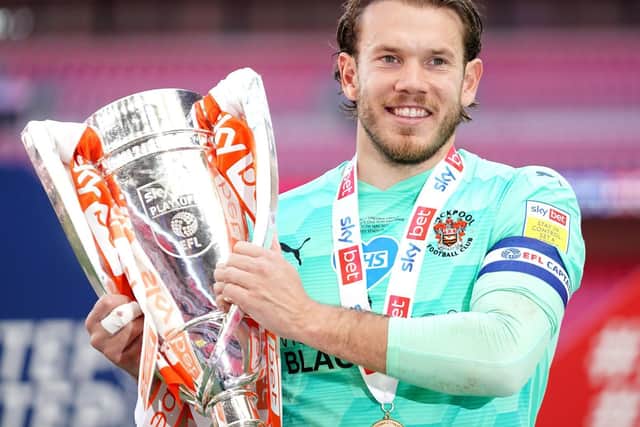 Chris Maxwell captained Blackpool to promotion from League One last season