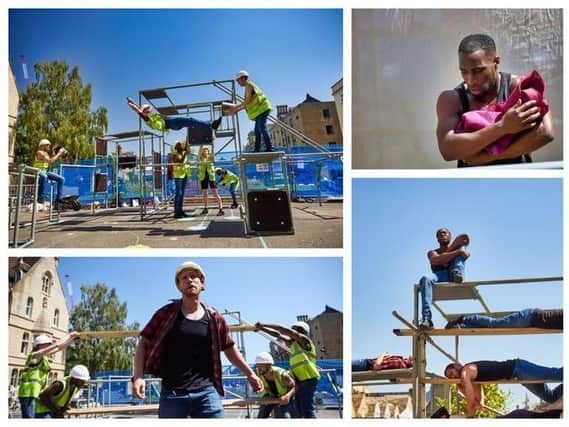 On Edge bring a parkour construction site to highlight modern slavery in the construction industry