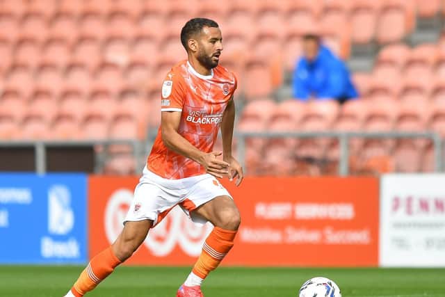 Kevin Stewart on the ball against Fulham, the only game the Blackpool midfielder has started this season