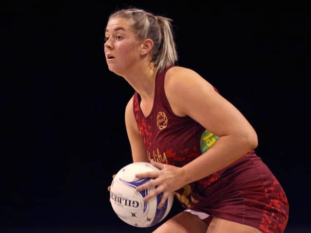 Eleanor Cardwell in action for England in the second match of their series in New Zealand
