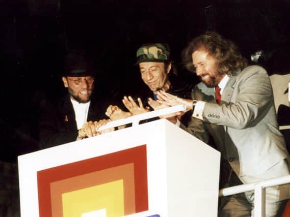 The Bee Gees switch on Blackpool Illuminations in 1995