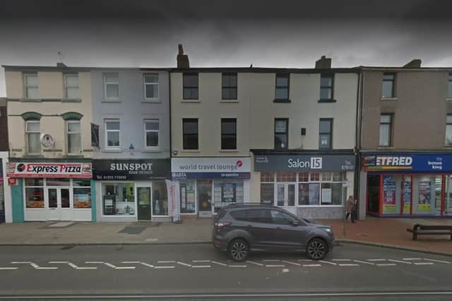 Police were called to the World Travel Lounge in Lord Street, Fleetwood on Tuesday (September 21) and Wednesday (September 22) after reports of two robberies where cash was stolen. Pic: Google