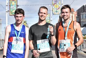 The first three over the line at this weekend's Blackpool 10k were Luke Suffolk, Harry Poole and race winner Mike Toft.