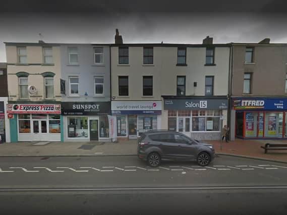 Timothy Daley, 48, of Leven Avenue, Fleetwood is accused of stealing €4,000 by pretending to have a gun when he stormed into the travel agents in Lord Street last Tuesday (September 21). He is accused of targeting the travel shop a second time the next day when he allegedly returned with a knife. Pic: Google