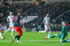 Ged Garner scored his and Fleetwood's second at MK Dons