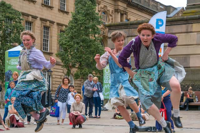 About Time Dance Company perform Cotton, a special dance show celebrating Lancashire's history as the centre of the cotton industry. The show will be performed in Kirkham town centre this Saturday (October 2)
