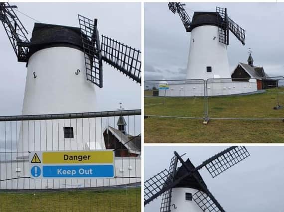 Damage to the Lytham Windmill sails